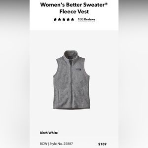 Patagonia Women’s Better Sweater Vest SMALL